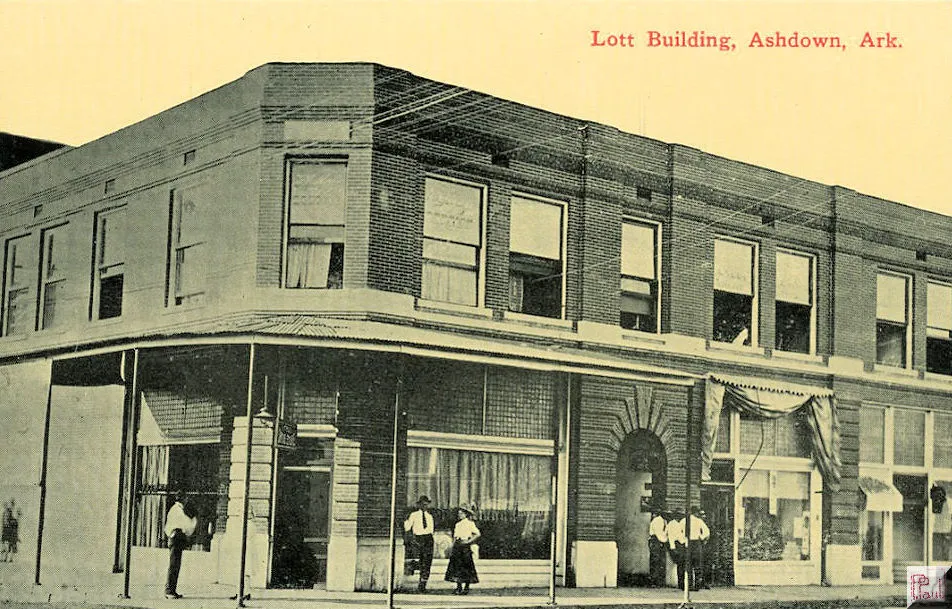 Historic image of the Lott Building, Ashdown